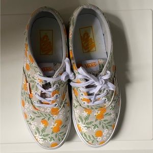 Citrus orange print vans